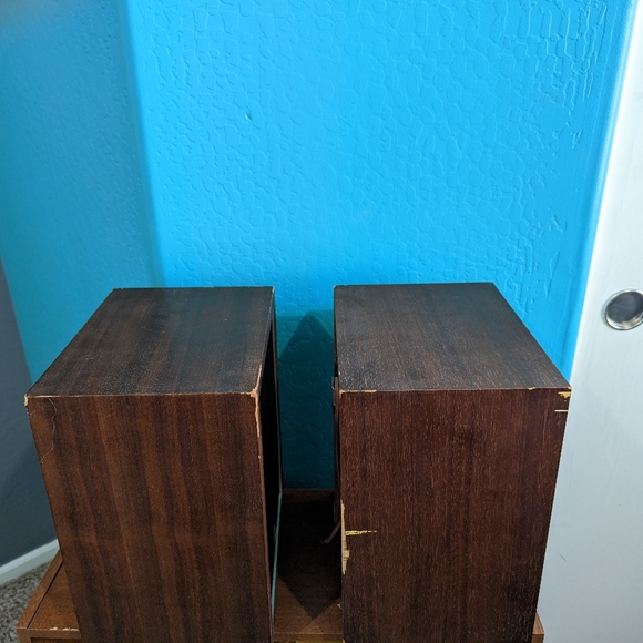 Vintage LLOYD's Stereo Speakers Made in Japan Wood Cabinets Mid Century Modern - Picture 10 of 13